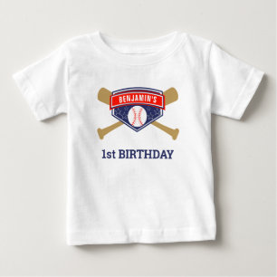 Camiseta De Bebé Fiesta del primer cumpleaños del béisbol