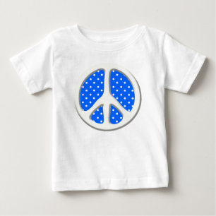 Camiseta De Bebé Fiesta del signo de la paz en azul