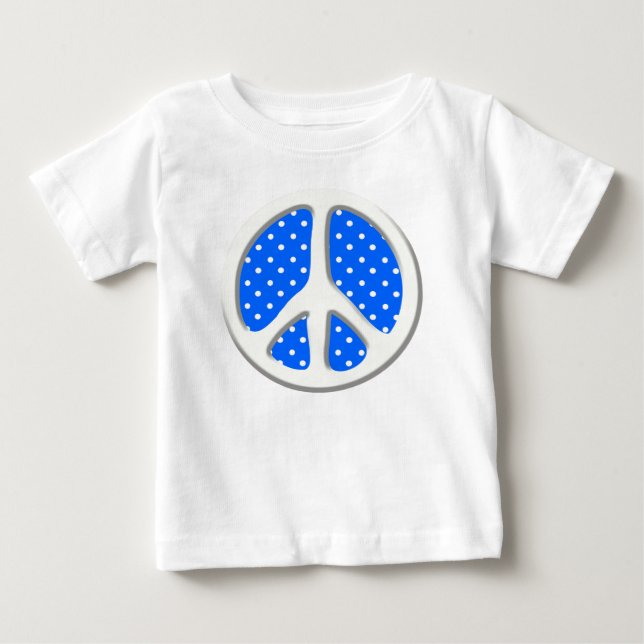Camiseta De Bebé Fiesta del signo de la paz en azul (Anverso)