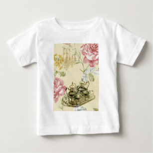 Camiseta De Bebé Fiesta del té floral francesa de París de la