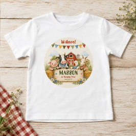 Camiseta De Bebé Fiesta infantil de granja rústica para segundo cum