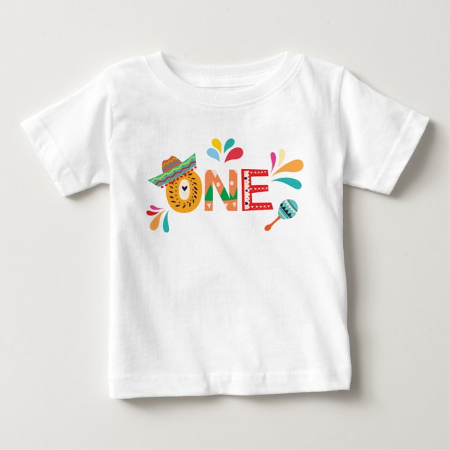 Camiseta De Bebé Fiesta Mexicana Un cumpleaños (Anverso)