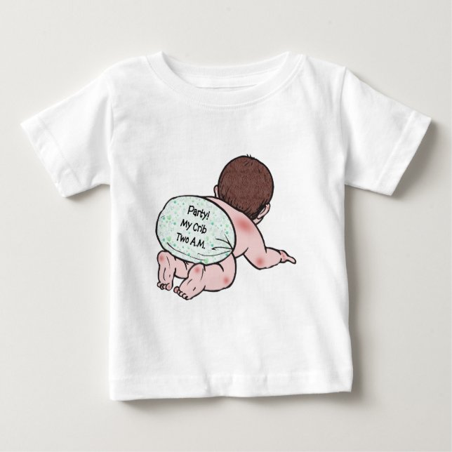Camiseta De Bebé Fiesta Mi bebé de cuna (Anverso)