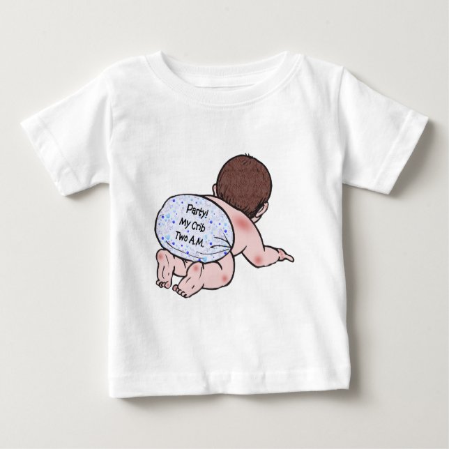Camiseta De Bebé Fiesta Mi bebé de cuna (Anverso)