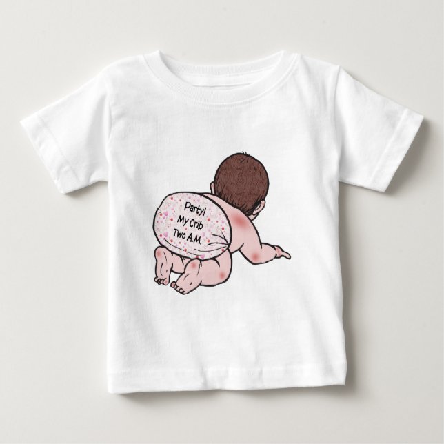 Camiseta De Bebé Fiesta Mi bebé de cuna (Anverso)