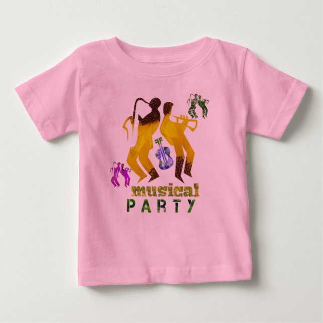 Camiseta De Bebé fiesta musical (Anverso)
