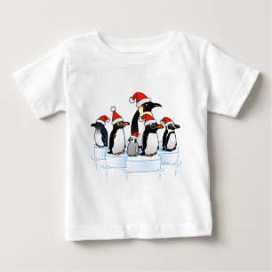 Camiseta De Bebé Fiesta Penguin navidades