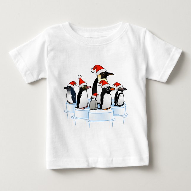 Camiseta De Bebé Fiesta Penguin navidades (Anverso)