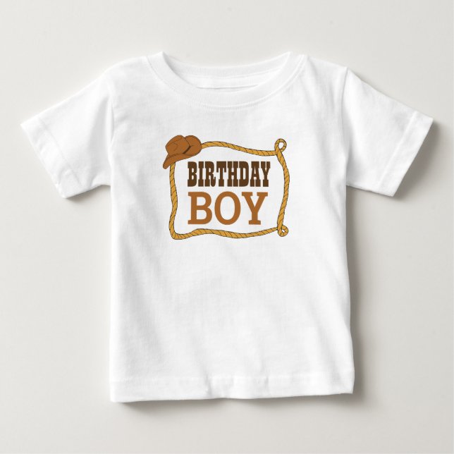 Camiseta De Bebé Fiesta temática del Rodeo Occidental Primera fiest (Anverso)