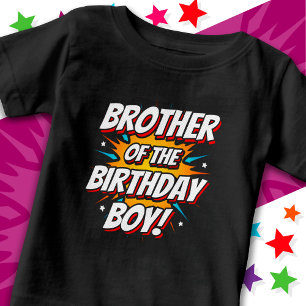 Camiseta De Bebé Fiestas de superhéroes Comics Hermano de niño cump