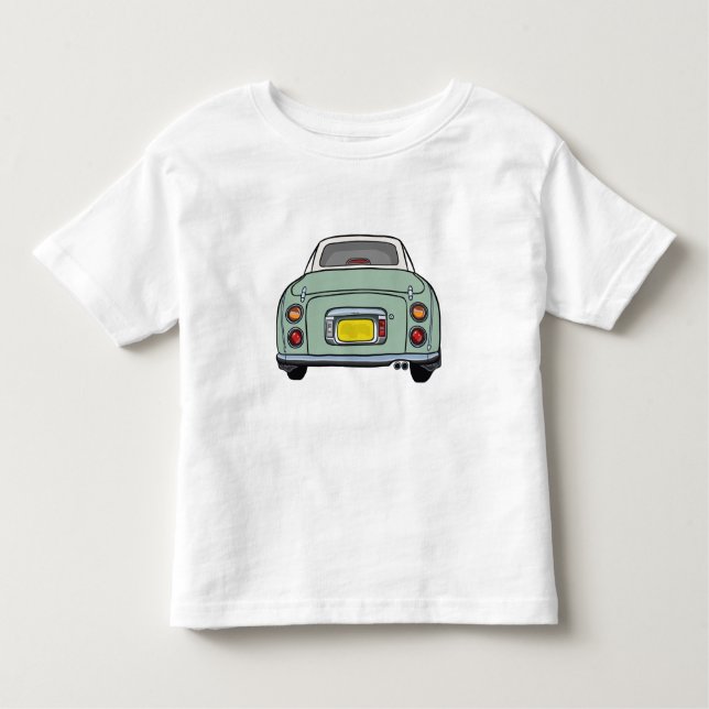 Camiseta De Bebé Figarras Cute coche Personalizado de Figaro verde  (Anverso)