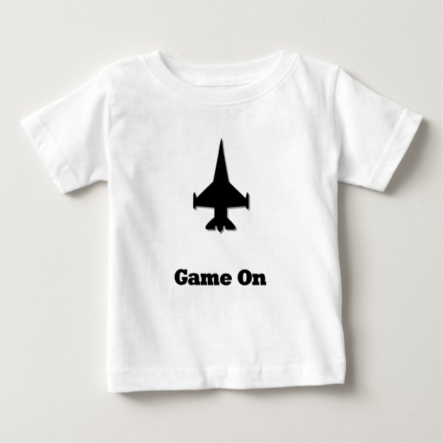 Camiseta De Bebé Fighter Jet Game On (Anverso)