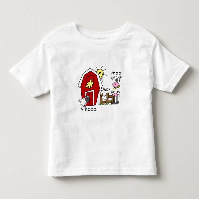 Camiseta De Bebé Figura animales del palillo del campo (Anverso)