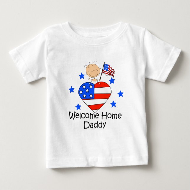Camiseta De Bebé Figura casera agradable bebé del palillo del papá (Anverso)