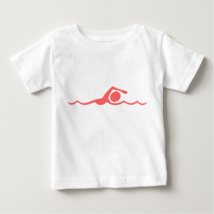 Camiseta De Bebé Figura de baño - Rosa tropical