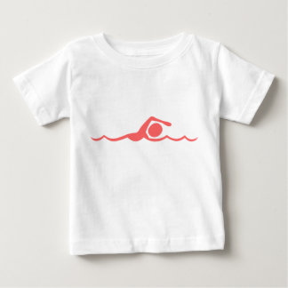 Camiseta De Bebé Figura de baño - Rosa tropical