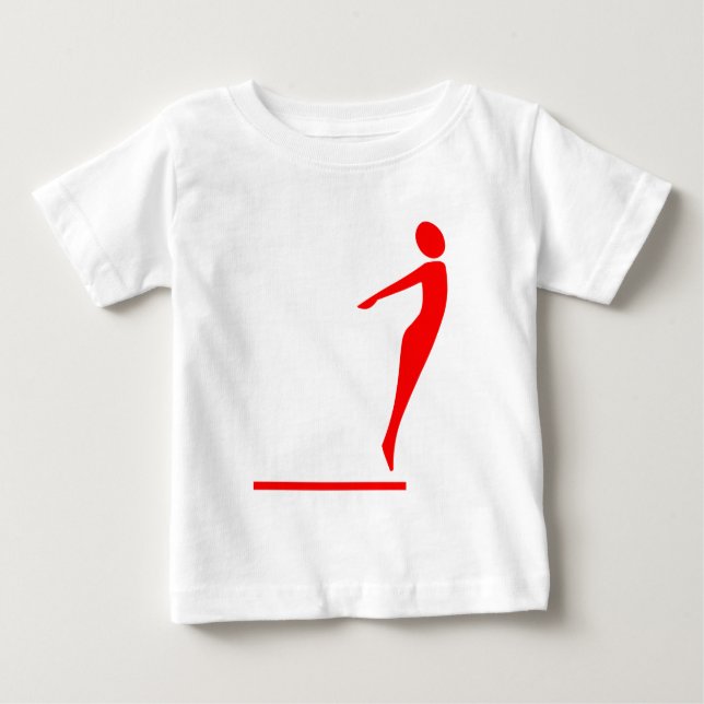 Camiseta De Bebé Figura de buceo - Rojo (Anverso)