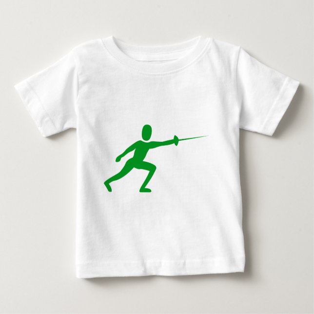 Camiseta De Bebé Figura de la valla: verde de la hierba (Anverso)