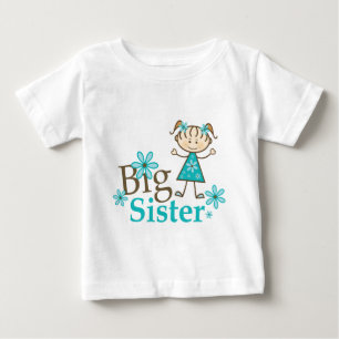 Camiseta De Bebé Figura de palo de hermana grande
