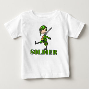 Camiseta De Bebé Figura de palo de soldado