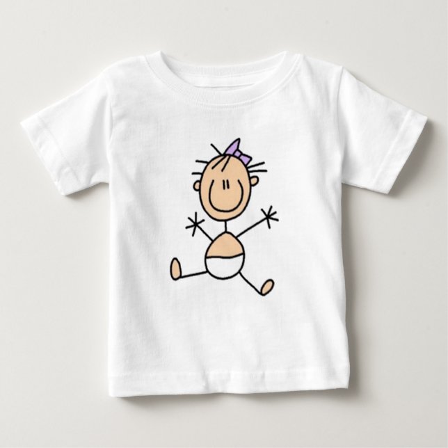 Camiseta De Bebé Figura de pegamento para bebés (Anverso)