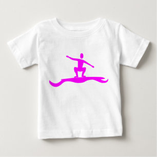 Camiseta De Bebé Figura de surf - Magenta