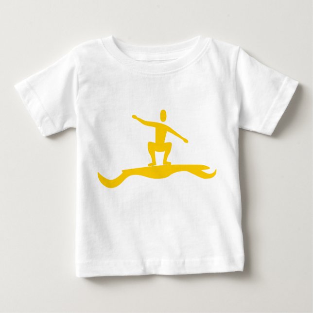 Camiseta De Bebé Figura de Surfing: Ámbar (Anverso)