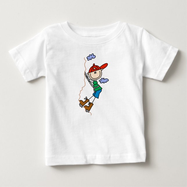 Camiseta De Bebé Figura del palillo de la escalada (Anverso)