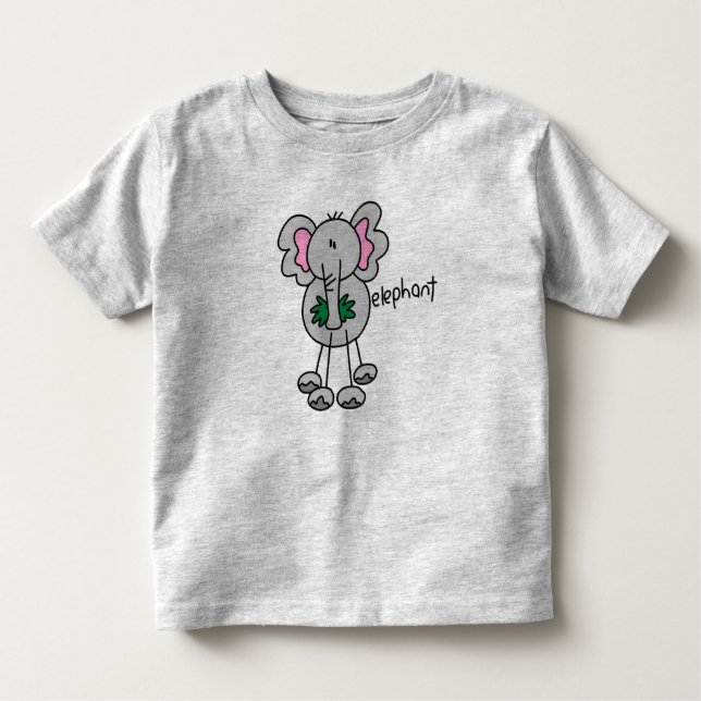 Camiseta De Bebé Figura elefante del palillo (Anverso)