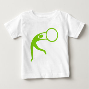 Camiseta De Bebé Figura Gimnástica Rítmica - Verde marciano