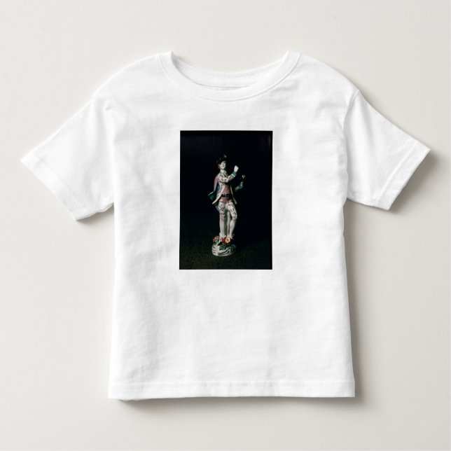 Camiseta De Bebé Figura inferior de un niño jugando un triángulo (Anverso)
