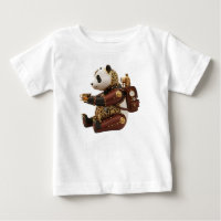 Figura mecánica de panda de latón steampunk