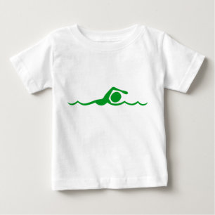 Camiseta De Bebé Figura nadando - Verde césped