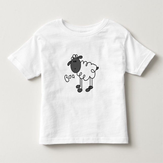 Camiseta De Bebé Figura oveja del palillo (Anverso)