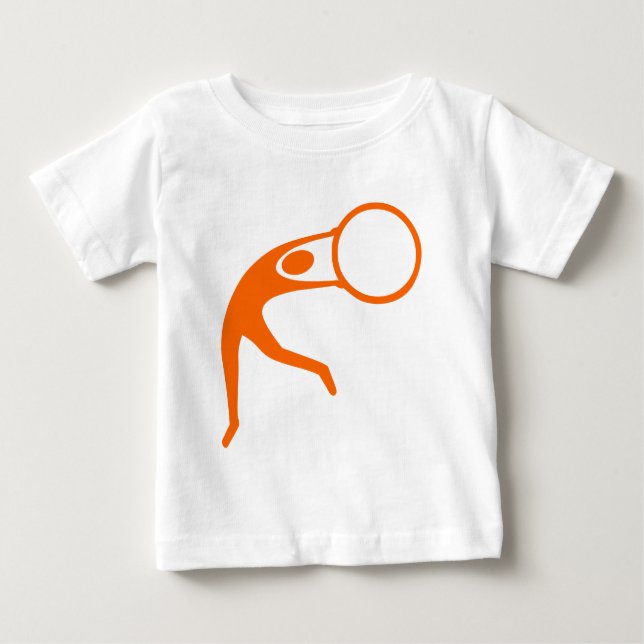 Camiseta De Bebé Figura rítmica gimnástica - Naranja (Anverso)
