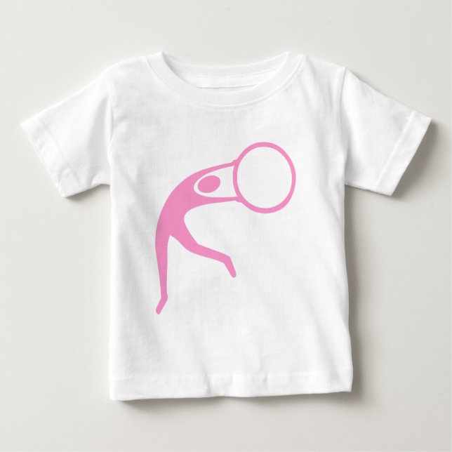 Camiseta De Bebé Figura Rítmica Gimnástica - Rosa (Anverso)