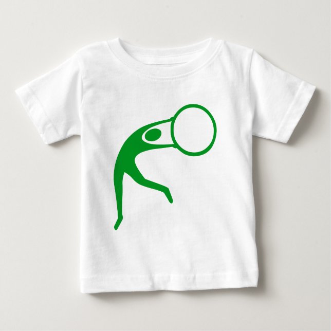 Camiseta De Bebé Figura Rítmica Gimnástica - Verde de hierba (Anverso)