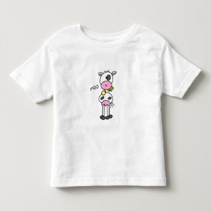 Camiseta De Bebé Figura vaca del palillo