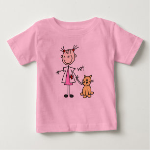 Camiseta De Bebé Figura veterinaria del palillo