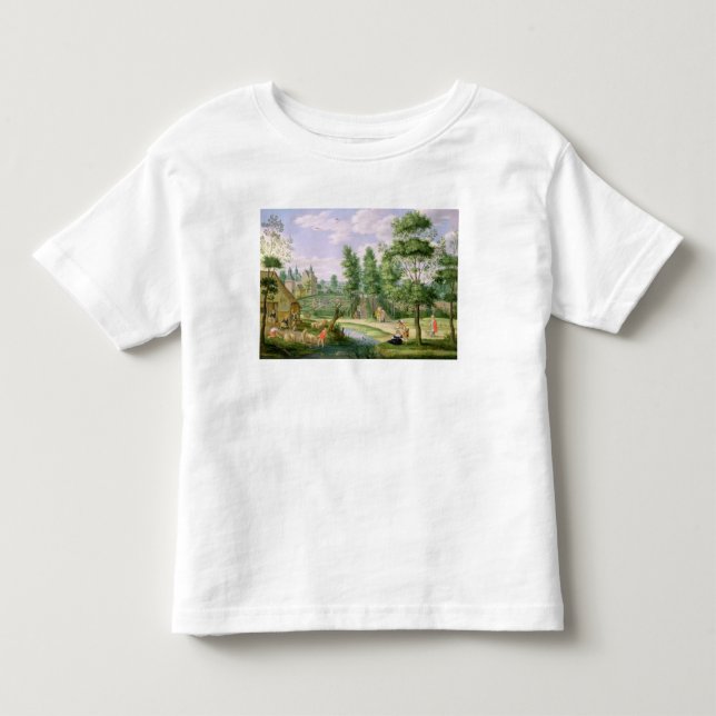 Camiseta De Bebé Figuras en los argumentos de una casa de campo (Anverso)