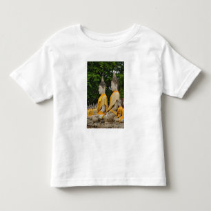 Camiseta De Bebé Fila de estatuas de Buda, Wat Yai Chaya Mongkol
