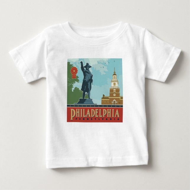 Camiseta De Bebé Filadelfia, PA | Salón de la Independencia (Anverso)