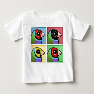 Camiseta De Bebé Finch Gouldian de cuatro colores