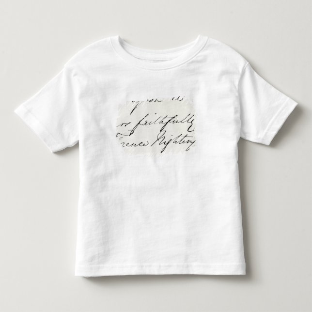 Camiseta De Bebé Firma de Florence Nightingale (Anverso)