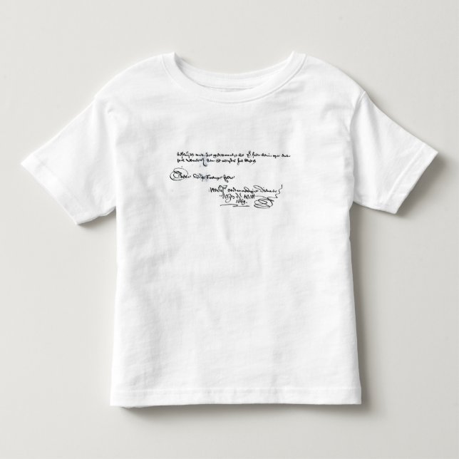 Camiseta De Bebé Firma de Johan de Witt (Anverso)