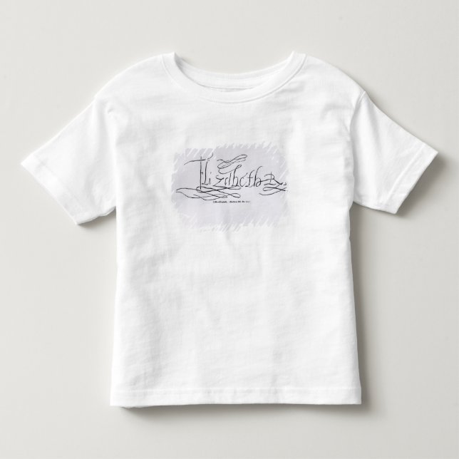 Camiseta De Bebé Firma de la reina Elizabeth I (Anverso)