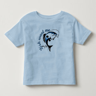 Camiseta De Bebé Fish Want Me