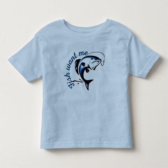 Camiseta De Bebé Fish Want Me (Anverso)