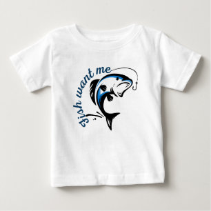 Camiseta De Bebé Fish Want Me