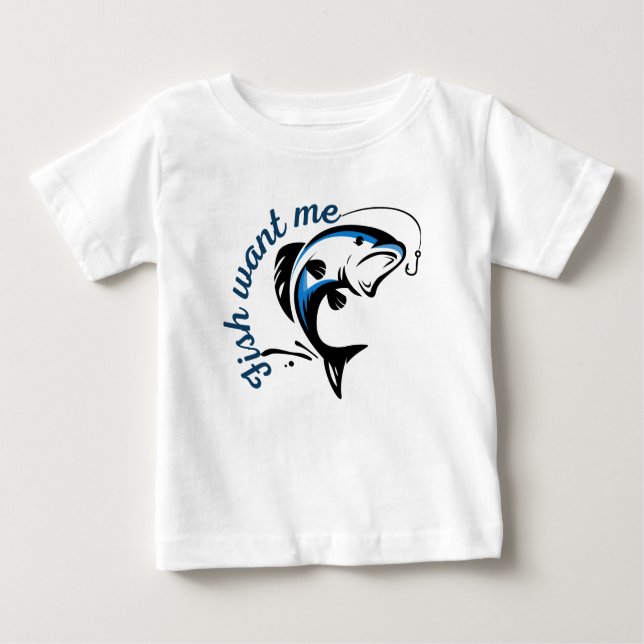 Camiseta De Bebé Fish Want Me (Anverso)